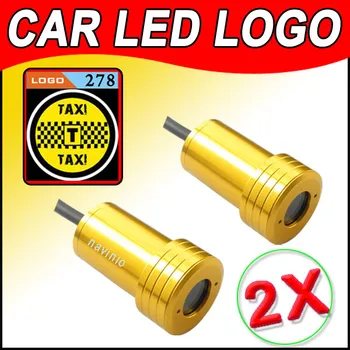 2x Automobilių sveiki Logotipas Lempa Taksi Durų Lazerio Šešėlis Dvasios Ligh lemputės auto LED 3D