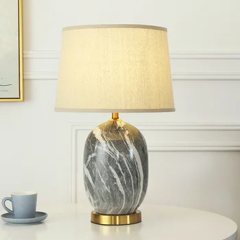 Šiuolaikinės paprasta, miegamojo staliukas, lempa Amerikos Kūrybos minkšta apdaila asmeninį marmuro keramikos kambarį dizaineris